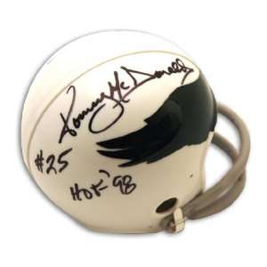 Tommy McDonald Philadelphia Eagles Throwback Mini Helmet inscribed HOF 
