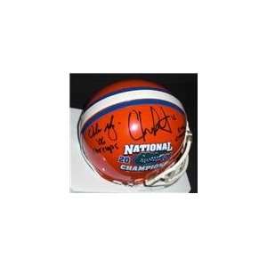 Urban Meyer AND Chris Leak Dual Autographed Florida Gators Natio