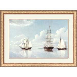   Marine View (New Bedford Harbor) by William Bradford   Framed Artwork