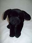 BLACK LAB Puppy DOG Plush Stuffed Animal RED COLLAR 14