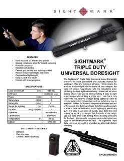 Sightmark Universal Laser Bore Sight Rifle & Pistol  