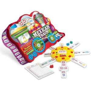  Mexican Train Number Deluxe Domino Set in Tin Sports 