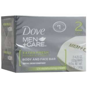 Dove Men +Care Body & Face Bar Extra Fresh 8.5, oz, 2 ct (Quantity of 