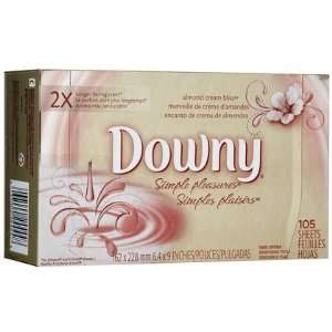  Downy Simple Pleasures Dryer Sheets Almond Cream Bliss 105 