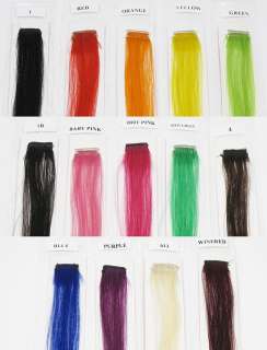100% Human Hair 18 Highlight Clip Extention Pick Color  