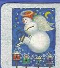 Absorbent Drink Coasters Winter Snowman Motif Style   Bird And 