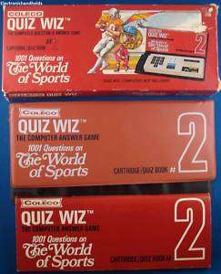 COLECO QUIZ WIZ HANDHELD GAME CARTRIDGE #2 SPORTS WORLD  