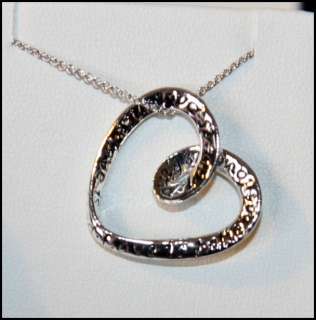 LOVE IS PATIENT Sterling Silver HEART & 20 CHAIN NIB  