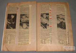 Original 1955 NHL Hockey Scrapbook  