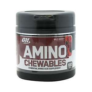  Optimum Nutrition/Amino Chewables/Wild Berry/100 Pieces 