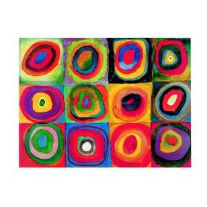  Farbstudie, Quadrate by Wassily Kandinsky. Size 23.75 X 17 