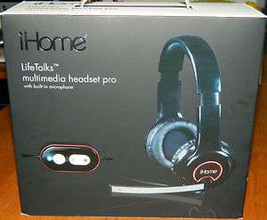 iHome LifeTalks Multimedia Headset Pro w/Built in Microphone USB 