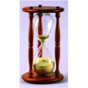  5 Minute Yellow Sand Wood Stand Hourglass Timer Kitchen 