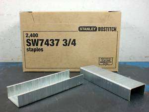 STANLEY BOSTITCH STAPLES SW7437 3/4 2400 BOX STAPLES  