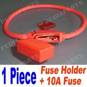 1piece, Waterproof ATC ATO Style Inline 16AWG Fuse Holder + 10A Fuse 