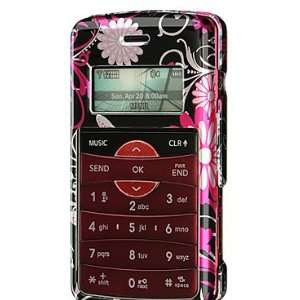  Black with Pink Butterfly Snap on Hard Skin Faceplate 
