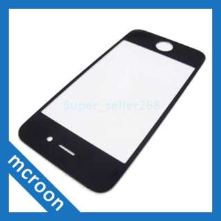 New Front Glass Screen Lens Cover For iPhone 4 4G Black  