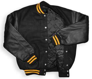 More Pictures of This Black and Gold Varsity Letterman Jacket