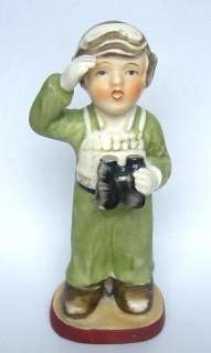 Vintage bisque Made In Japan PILOT figurine cute  