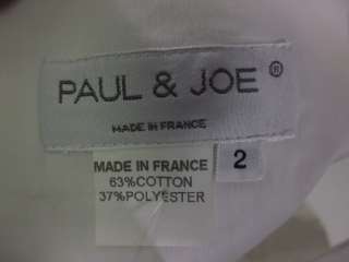 NWT PAULA & JOE White Sleeveless Blouse Size 2 $160  