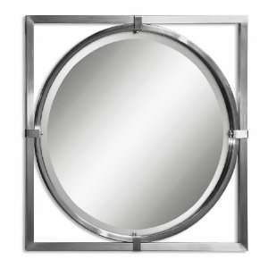   Kagami Wall Mounted Mirror Brushed Nickel Finish