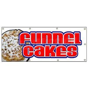  36x96 FUNNEL CAKES BANNER SIGN cake concessions signs 