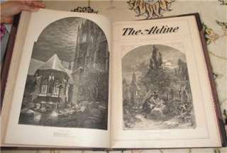 1871 The Aldine Art Journal BOUND Fine Leather SILHOUETTES Paul 