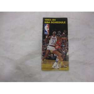  BOOK The 1983 84 NBA Schedule Toys & Games