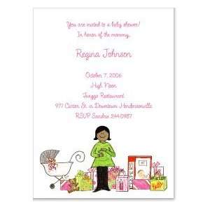   American Moms Baby Shower Pink Baby Shower Invites Toys & Games