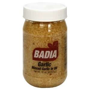 Badia Garlic, Minced Garlic in Oil, 16 Ounce Bottle (Pack of 2 