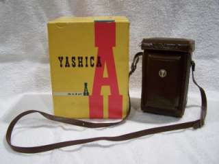 VINTAGE YASHICA MODEL A TLR CAMERA WITH CASE AND BOX  