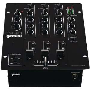  Gemini PS3 USB DJ Mixer Musical Instruments