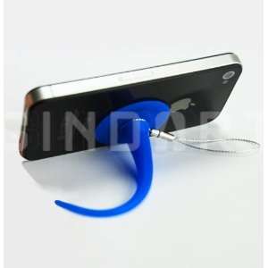  Flash LED Silicone Tail Stand for Ipod Touch Iphone Blue 