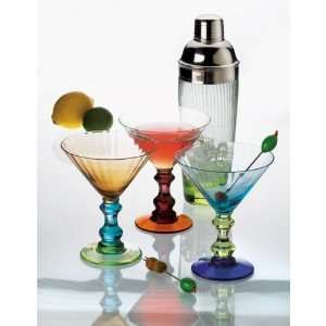   Global Amici Dazzel Turquoise Martini Glasses (4)