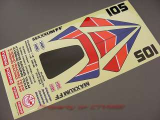 Vintage Original Kyosho MAXXUM FF Buggy Decal Sticker Set Brand New 