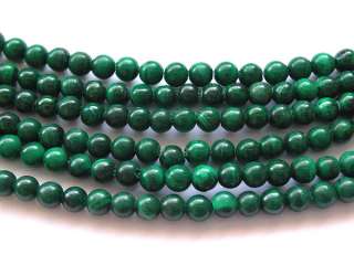 AAA Quality Genuine 3mm 65 Malachite Round Beads  