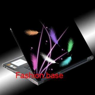 COLOR FEATHERS NOTEBOOK LAPTOP COVER SKIN STICKER DECAL  