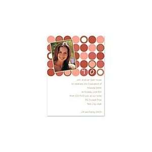    Terra Cotta Dots Graduation Invitations