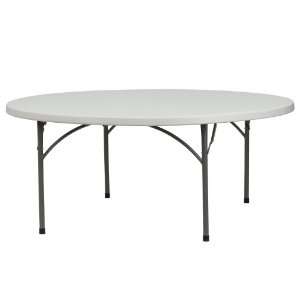  72 Round Granite White Plastic Folding Table [HY T020 