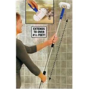  TELESCOPING LONG HANDLE SWIVEL HEAD TILE AND GROUT SCRUB BRUSH 