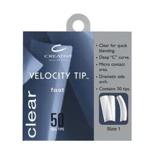  CND Clear Velocity Tips 50 ct. Tip # 10 Health & Personal 