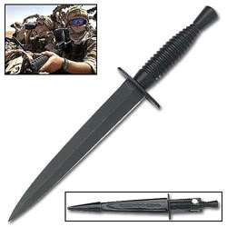 NEW 11.25 British Commando Knife w/ Leather Sheath  