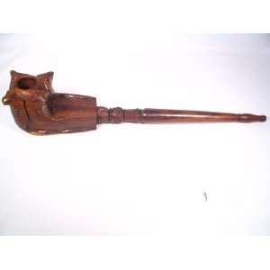  New Hand Carved Large Wooden Cobra Tobacco Smoking Pipe 