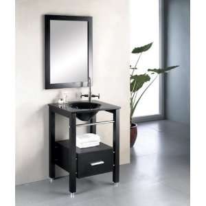 New Comptemporary Style 24 Bathroom Solid Wood Single Vanity (Cabinet 