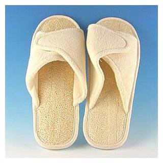Loofah Bath & Spa Slippers   Velcro Adjustable Slippers by Forma 