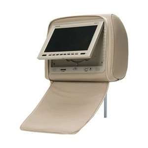   9inch TFT LCD Monitor Headrest w/DVD&Zippered Cover Tan Electronics