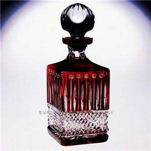   SALE  NEW RUBY CRYSTAL GLASS DECANTER Godinger King Louis 24%  