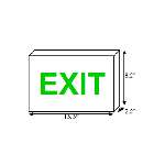   OF 6/DIE CAST EXIT SIGN / GREEN / AC ONLY/E3DGGAC6 847263025889  