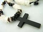 Christian Ruby Look Stone Cross Religious Necklace  