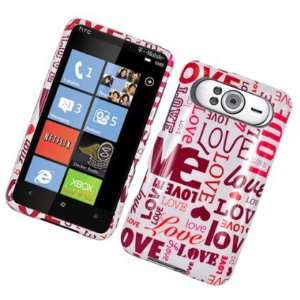  Love Hard Protector Case Cover For HTC HD7 Cell Phones 